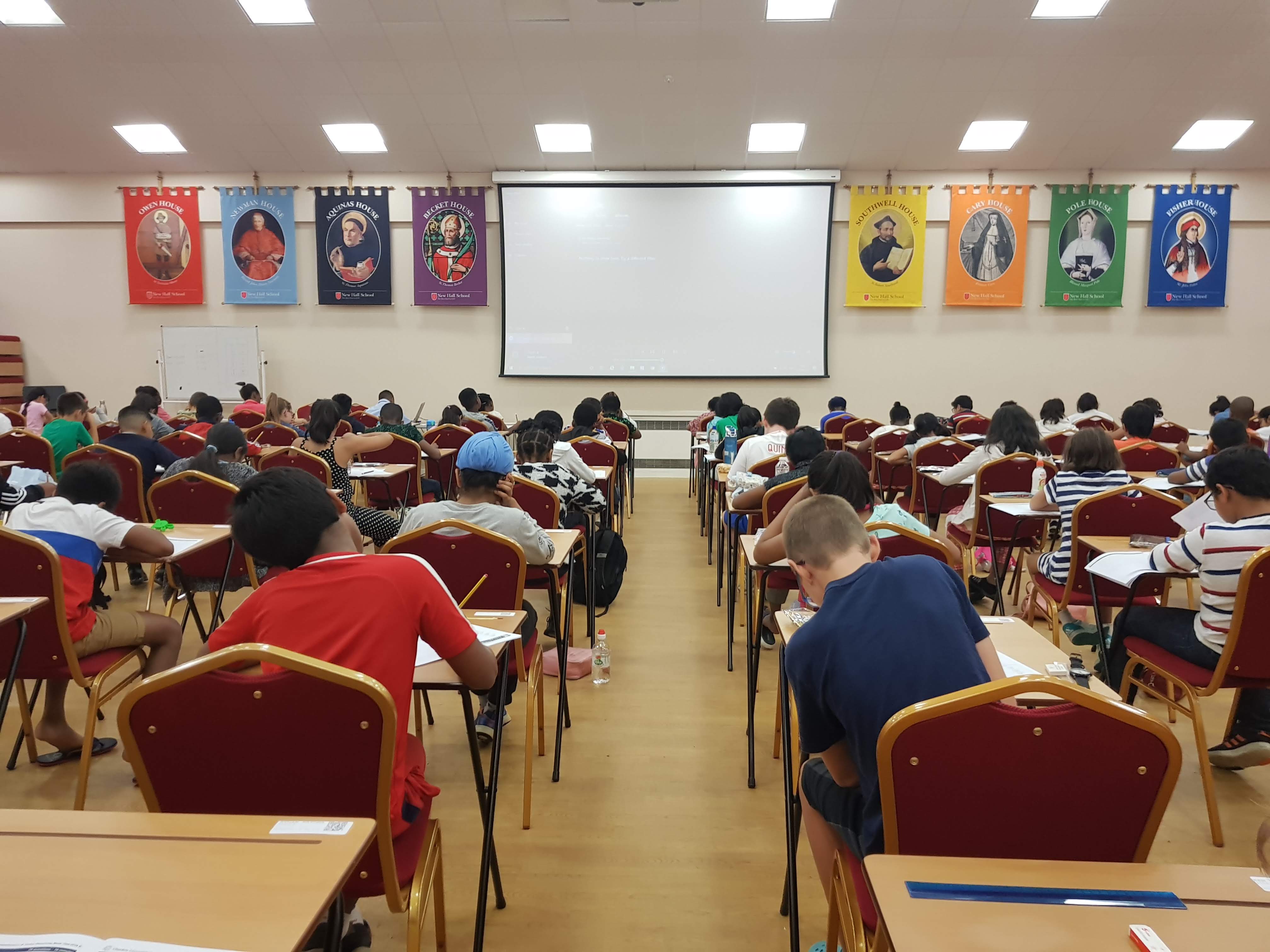 Children sitting an 11+ mock exam